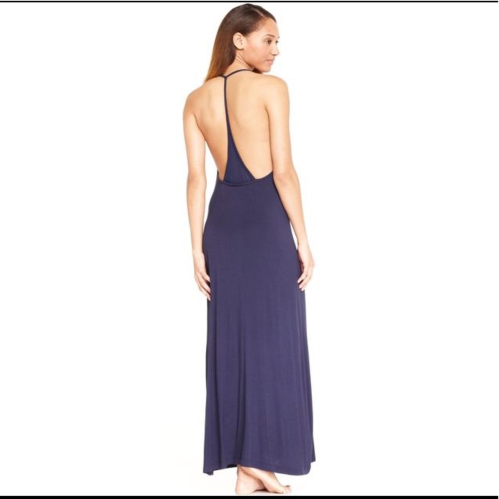 BCBGeneration Scout Mesh Maxi Dress Blue $52